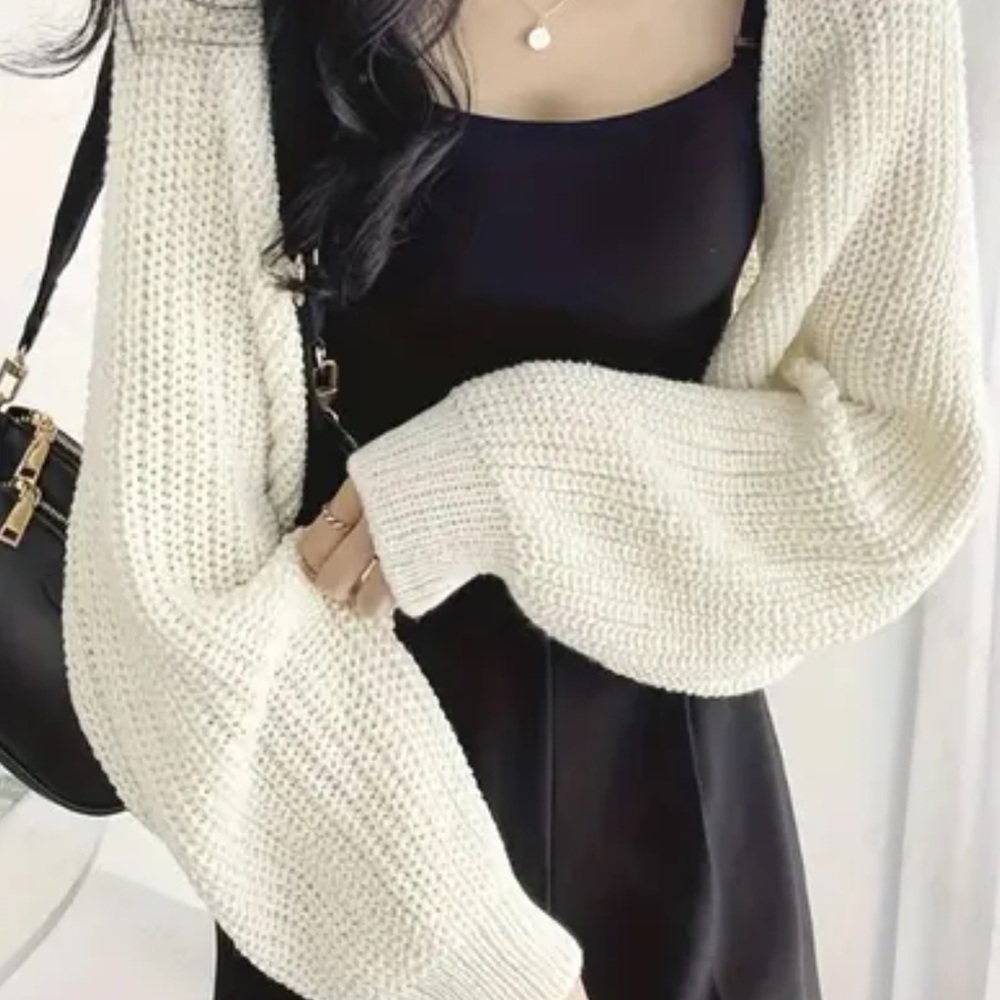Knit Cream Bolero Shrug